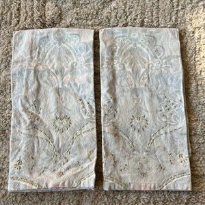 Anthropologie Embroidered Hand Towel Set